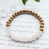 Cedarwood & Rose Quartz Stretch Bracelet