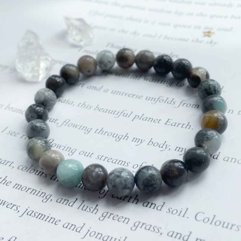 Flower Amazonite Stretch Bracelet